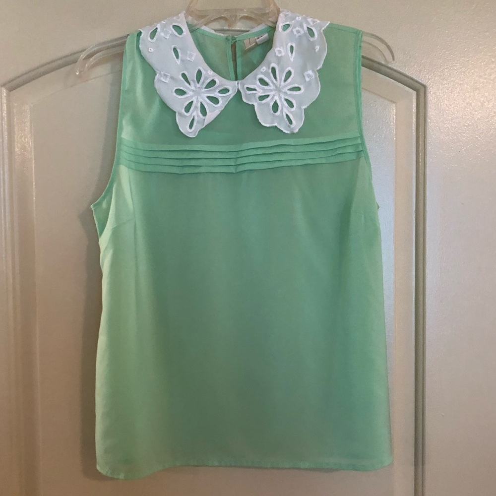 Green Sleeveless Top